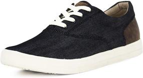 img 4 attached to Burnetie Mens Black Denim Sneaker