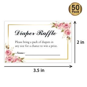 img 2 attached to 🎟️ Premium Set of 50 Pink Floral Diaper Raffle Tickets for Memorable Baby Shower Games - Win Exciting Favors by Bringing a Diaper Pack!