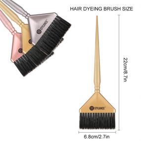 img 3 attached to 🎨 Versatile Hair Color Brush Set: 3-Piece Hair Dyeing Brush Tool Kit for Salon & Home DIY (Silver+Rose Gold+Gold)