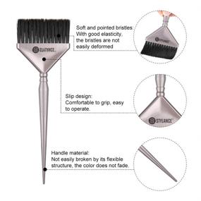 img 2 attached to 🎨 Versatile Hair Color Brush Set: 3-Piece Hair Dyeing Brush Tool Kit for Salon & Home DIY (Silver+Rose Gold+Gold)