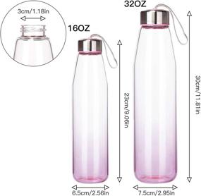 img 3 attached to DEARRAY 32oz Pink Borosilicate Glass Water Bottle with Neoprene Sleeve and Stainless Steel Lid - Stylish Hydration on the Go!
