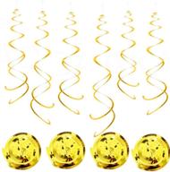 🎉 gold party swirl decorations foil swirl hanging decoration 30pc plastic streamer for ceiling 22 inches logo