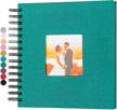 8 x 8 inch diy scrapbook photo album linen cover 80 pages black scrapbook thick paper for wedding anniversary family photo album scrapbooking & stamping logo