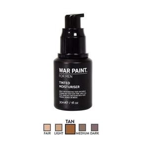 img 3 attached to Мужской тинтованный увлажняющий крем "War Paint" (оттенок Tan) - 5 доступных оттенков - Макияж, разработанный специально для мужчин - Веганские и нетестированные на животных продукты - Безупречное тонирование - Произведено в Великобритании