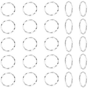 img 4 attached to PH PandaHall 50pcs Alloy Linking Rings: Tibetan Style Metal Circles Charms for Jewelry Making