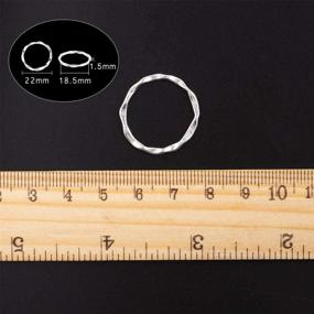 img 3 attached to PH PandaHall 50pcs Alloy Linking Rings: Tibetan Style Metal Circles Charms for Jewelry Making