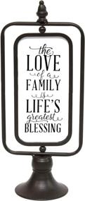 img 4 attached to 🖤 Stratton Home Decor: Family Love Metal Tabletop Décor - 6.75" W x 4.5" D x 16.5" H - Black