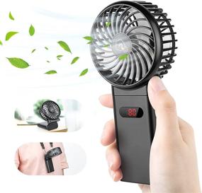 img 4 attached to 🌬️ Portable Mini Handheld Fan - Rechargeable 4000mAh USB Fan | 4 Speeds, 15 Hours Working Time