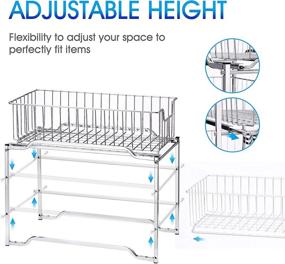 img 2 attached to 🗄️ Chrome Sliding Storage Drawer 2-Tier Under Sink Organizer: Simple & Trending Stackable Cabinet Solution