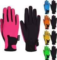 👧 youth equestrian gloves for kids: horse riding, biking, gardening mittens - suitable for boys & girls - pony youth outdoor hand protection logo