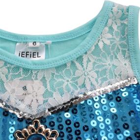 img 2 attached to 👗 iEFiEL Sequin Chiffon Ballet Dance Dress Girls Gymnastic Leotard Ballerina Fairy Costume