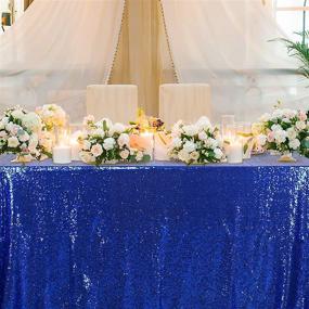 img 3 attached to CMICHO Royal Blue Sequin Tablecloth