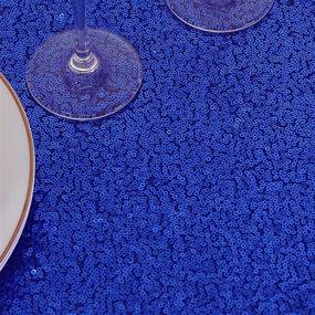img 2 attached to CMICHO Royal Blue Sequin Tablecloth
