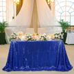 cmicho royal blue sequin tablecloth logo