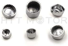 img 1 attached to 🏍️ HTTMT MT247-003-CD Chrome Bolts Toppers Caps: Perfect Fits for Harley Davidson Dyna Glide Twin Cam 1991-2012