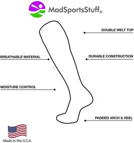 img 2 attached to 🧩 Носки с полной длиной "Puzzle Heart Autism Awareness" от MadSportsStuff: Поддержка и стиль.