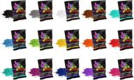 holi powder by chameleon colors - 15 colors 70g - ideal packets for vibrant color races, 5k runs, and festivals logo
