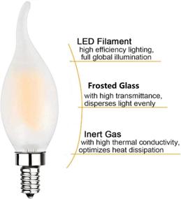 img 2 attached to 💡 Dimmable Decorative Filament Candelabra Bulb