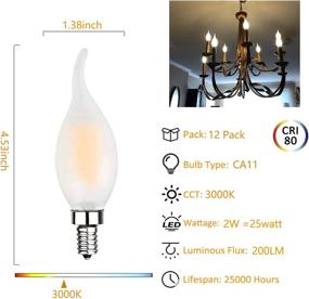 img 3 attached to 💡 Dimmable Decorative Filament Candelabra Bulb