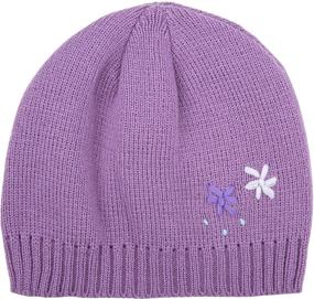 img 1 attached to Flower Scarf Glove Lavender Child Girls' Accessories for Cold Weather