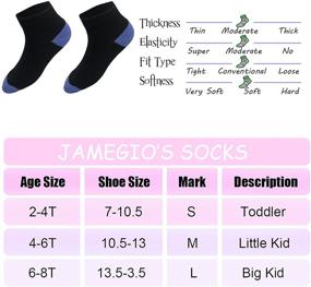 img 3 attached to 🧦 Jamegio 20 Pairs Kids Low Cut Athletic Ankle Socks: Premium Ankle Cotton Socks for Little Boys & Girls with Half Cushion Comfort