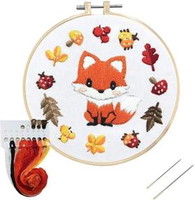 img 4 attached to Explore the Louise Maelys Starter Embroidery Kits: Easy Cross Stitch for Adults with Stamped Animal Pattern