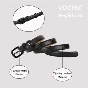 img 1 attached to Stylish Leather Skinny Women's Accessories by VOCHIC - A Fashionable Trend