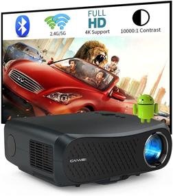 img 4 attached to Wireless 5G WiFi Bluetooth Projector With Smart Android OS
