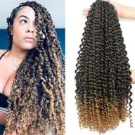 🏾 8 pack passion twist hair 18 inch - water wave crochet braiding hair extensions for black women, passion twist crochet hair (1b/27) logo