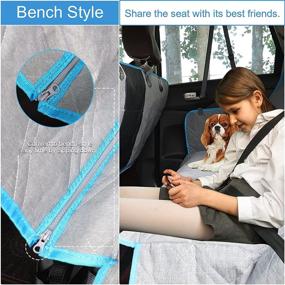 img 3 attached to 🐾 Waterproof Petoss Dog Car Seat Cover for Back Seat with Mesh Window - 600D Hammock Heavy Duty Scratch Proof Nonslip Durable Soft Pet Back Seat Covers for Cars, Trucks, and SUVs