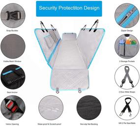 img 1 attached to 🐾 Waterproof Petoss Dog Car Seat Cover for Back Seat with Mesh Window - 600D Hammock Heavy Duty Scratch Proof Nonslip Durable Soft Pet Back Seat Covers for Cars, Trucks, and SUVs