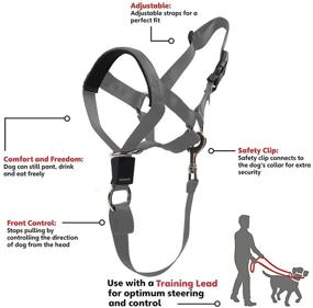 img 3 attached to Comfortable No-Pull Dog Head Collar with Adjustable Buckle - Training Guide Included for Medium to Large Dogs