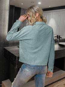 img 3 attached to 👚 SOLY HUX Women's Puff Long Sleeve Raw Hem Button Down Crop Denim Jacket: Trendy and Stylish Denim Jacket for Women