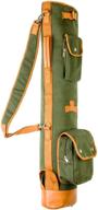 🏌️ thorza sunday golf bag: unisex vintage canvas & leather bag, accommodates clubs, balls, tees for 18 holes, zippered pockets, lightweight w/ convenient carry handle & shoulder strap логотип