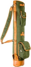 img 4 attached to 🏌️ Thorza Sunday Golf Bag: Unisex Vintage Canvas & Leather Bag, Accommodates Clubs, Balls, Tees for 18 Holes, Zippered Pockets, Lightweight w/ Convenient Carry Handle & Shoulder Strap