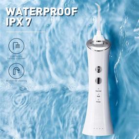 img 3 attached to 🚿 Water Pick Flosser for Teeth - Cordless Dental Oral Irrigator with 3 Modes, 5 Jet Tips - Plaque Remover for Gingivitis, Food Debris, Braces & Bridges Care