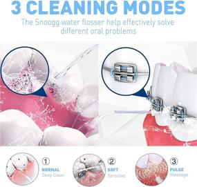 img 2 attached to 🚿 Water Pick Flosser for Teeth - Cordless Dental Oral Irrigator with 3 Modes, 5 Jet Tips - Plaque Remover for Gingivitis, Food Debris, Braces & Bridges Care