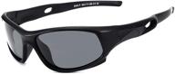 🕶️ kids boys & girls tr90 unbreakable flexible polarized sports sunglasses with glasses strap - age 3-10 logo