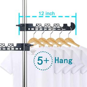 img 3 attached to 👕 Titangear 2-Pack Portable RV Clothes Drying Rack - Efficient Camper and Trailer Dryer without Drilling - Clamp on RV Ladder - Holds Up to 45 lb - ABS Black Clothes Dryer