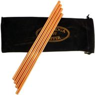 🥤 set of 4 engraved pure copper drinking straws | 1897 collection by cuyahoga copper | includes cleaning brush & black velvet bag logo