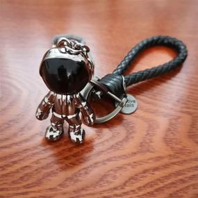 img 1 attached to Leather Keychain Astronaut Ornaments Boyfriend