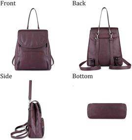 img 1 attached to Stylish Leather Zipper Backpacks: Women's 🎒 Handbags, Wallets, and Fashion with Shoulder Straps