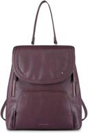 stylish leather zipper backpacks: women's 🎒 handbags, wallets, and fashion with shoulder straps logo