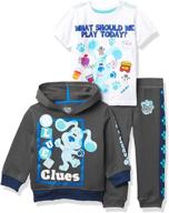 📺 nickelodeon blue's clues & you toddler boy 3-piece athleisure outfit bundle set: hoodie, t-shirt, and jogger sweatpants –nick jr logo