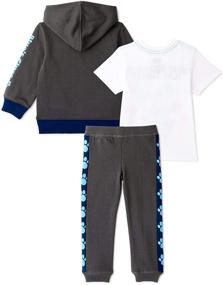 img 3 attached to 📺 Nickelodeon Blue's Clues & You Toddler Boy 3-Piece Athleisure Outfit Bundle Set: Hoodie, T-Shirt, and Jogger Sweatpants –Nick Jr