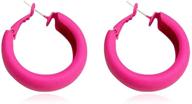 dazzle at the party with diyanmmy retro hoop earrings 🎉 - exaggerated geometric pink candy color jewelry for women and girls! logo