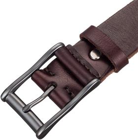 img 1 attached to 👔 High-Quality Genuine Leather Business Dress Buckle 1.5