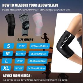 img 3 attached to 👕 NEENCA [2 Pack] Compression Elbow Brace - Professional Elbow Sleeve for Tendonitis, Tennis, or Golf Elbow - Medical Support Sleeve for Sports Protection and Pain Relief - Pair Wrap