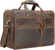 compalo leather business briefcase messenger logo