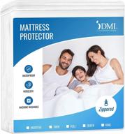 twin waterproof mattress protector and cover by dmi - encased zippered fit logo